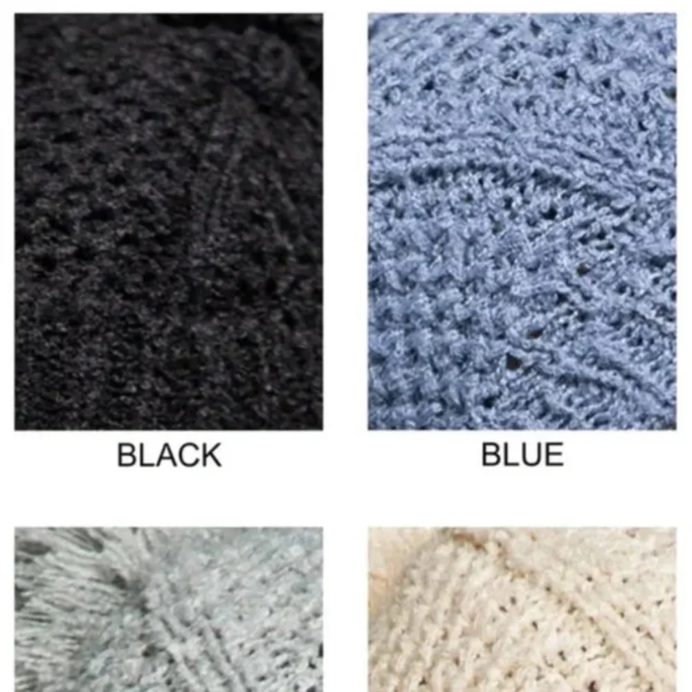 SOLD OUT Blue Soft Knit Pompom Winter Beanie Hat - Picture 4 of 4